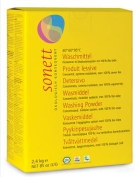 Органічний мильний порошок Sonett, для білих і кольорових тканин, 2,4 кг - Pampik