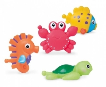 Іграшки для ванни Canpol Babies Різнобарвний океан, 4 шт. - Pampik