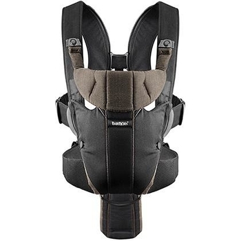 Рюкзак-кенгуру Babybjorn Baby Carrier Miracle Organic, черный с коричневым - Pampik