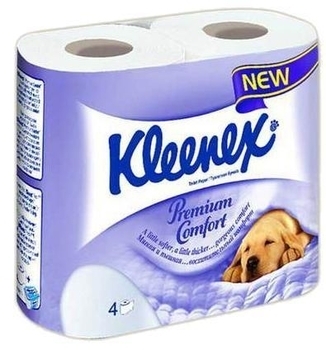 Чотиришаровий туалетний папір Kleenex Преміум Комфорт, 4 рулони - Pampik