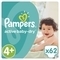 Підгузки Pampers Active Baby-Dry 4+ (9-16 кг), 62 шт. - Pampik