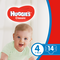 Підгузки на липучках Huggies Classic 4 (7-18 кг), 14 шт. - Pampik