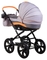 Універсальна коляска 2 в 1 Adamex Sofia Happy collection H7, сірий з помаранчевим (621592) - Pampik - 3