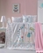 Комплект постельного белья Luoca Patisca Elefante, ранфорс, 150х100 см, белый с персиковым (10656) - Pampik