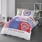 Комплект постельного белья Luoca Patisca Ranforce Boris, ранфорс, 220х160 см, белый с синим (78960) - Pampik