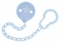 Цепочка для пустышки Canpol Babies Pastelove, голубой (10/890) - Pampik