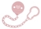 Цепочка для пустышки Canpol Babies Pastelove, светло-розовый (10/890) - Pampik