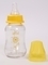 Скляна пляшка для годування Lindo, 125 мл, 0+, жовтий (Pk 0980 жел) - Pampik - 2