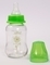 Скляна пляшка для годування Lindo, 125 мл, 0+, зелений (Pk 0980 зел) - Pampik - 2