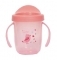 Поїльник-непроливайка Lindo, з ручками, 6+ міс., 210 мл, рожевий (Li 709 троянд) - Pampik