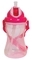 Поильник-непроливайка Lindo Premium, с силиконовой соломинкой и ремешком, 9+ мес., 420 мл, малиновый (А 41 роз) - Pampik - 2