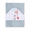 Рушник з капюшоном Interbaby Jungle, 100х100 см, сірий (8000589) - Pampik - 4