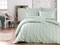 Комплект постельного белья Hobby Exclusive Sateen Diamond Wafel Su Yesili, сатин, 220х160 см, мятный (37738_1,5) - Pampik
