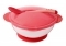 Тарелка на присоске Lindo, с термоложкой, 250 мл, красный (А 50 красный) - Pampik