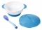 Тарелка на присоске Lindo, с термоложкой, 250 мл, синий (А 50 синий) - Pampik - 2
