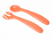 Набір столових приборів Bibi, ложка і виделка, помаранчевий (113968) - Pampik