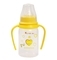 Пляшечка для годування Курносики, із ручками, із силіконовою соскою, 125 мл, жовтий (7003 жовт) - Pampik