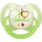 Пустышка силиконовая Курносики Я люблю играть, круглая, 6-12+ мес., зеленый (7015 6+ зел) - Pampik