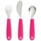 Набір столових приборів Munchkin Splash, 3 предмети, нержавіюча сталь, рожевий (012110.01) - Pampik