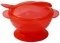 Тарілка на присоску Lindo, з кришкою і ложкою, червоний (Рк 034 черв) - Pampik