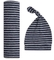 Подарунковий набір (плед + шапочка) Aden + Anais Navy Stripe, чорний з білим (AA-20003) - Pampik - 2