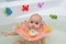Коло для купання KinderenOK Baby Sea, з брязкальцем, рожевий (210319) - Pampik - 3