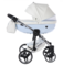 Універсальний візок 2 в 1 Junama Candy 02, білий з блакитним (J-Cy-02) - Pampik