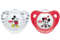 Ортодонтическая силиконовая пустышка Nuk Trendline Disney Mickey, 0-6 мес., красный и белый, 2 шт. (10175209) - Pampik