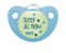 Ортодонтическая силиконовая пустышка Nuk Trendline Day&Night, 6-18 мес., голубой, 2 шт. (10176247) - Pampik - 3