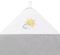 Полотенце с капюшоном BabyOno Солнышко, 76х76 см, серый с белым (141/08) - Pampik - 2