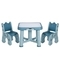 Дитячий функціональний столик і два стільчики Poppet Монохром, синій (PP-001M) - Pampik