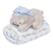 Плед Interbaby Flecce plush toy bear sleep blue, блакитний (8100265) - Pampik