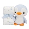 Плед Interbaby Flecce plush toy pinguin blue, блакитний (8100259) - Pampik
