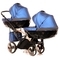 Універсальна коляска для двійні 2 в 1 Junama Fluo line Duo Slim 01, синій (J-Fl-DUOs-01) - Pampik - 2