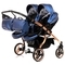 Універсальна коляска для двійні 2 в 1 Junama Fluo line Duo 01, синій (J-Fl-DUO-01) - Pampik - 10