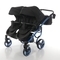 Універсальна коляска для двійні 2 в 1 Junama Diamond Individual Duo 02, чорний на синій рамі (JD-IN-DUO-02) - Pampik - 12