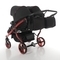 Універсальна коляска для двійні 2 в 1 Junama Diamond Individual Duo 01, чорний на червоній рамі (JD-IN-DUO-01) - Pampik - 10