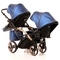 Універсальна коляска для двійні 2 в 1 Junama Fluo line Duo Slim 01, синій (J-Fl-DUOs-01) - Pampik - 8