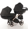 Універсальна коляска для двійні 2 в 1 Junama Diamond Individual Duo Slim 03, чорний на бронзовій рамі (JD-IN-DUOs-03) - Pampik - 3
