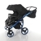 Універсальна коляска для двійні 2 в 1 Junama Diamond Individual Duo 02, чорний на синій рамі (JD-IN-DUO-02) - Pampik - 13
