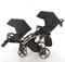 Універсальна коляска для двійні 2 в 1 Junama Diamond Individual Duo Slim 03, чорний на бронзовій рамі (JD-IN-DUOs-03) - Pampik - 9