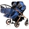 Універсальна коляска для двійні 2 в 1 Junama Fluo line Duo 01, синій (J-Fl-DUO-01) - Pampik - 5