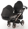 Універсальна коляска для двійні 2 в 1 Junama Diamond Individual Duo Slim 03, чорний на бронзовій рамі (JD-IN-DUOs-03) - Pampik - 4