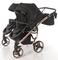 Універсальна коляска для двійні 2 в 1 Junama Diamond Individual Duo 03, чорний на бронзовій рамі (JD-IN-DUO-03) - Pampik - 8