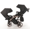 Універсальна коляска для двійні 2 в 1 Junama Diamond Individual Duo Slim 03, чорний на бронзовій рамі (JD-IN-DUOs-03) - Pampik - 8