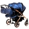 Універсальна коляска для двійні 2 в 1 Junama Fluo line Duo 01, синій (J-Fl-DUO-01) - Pampik - 8