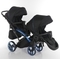 Універсальна коляска для двійні 2 в 1 Junama Diamond Individual Duo Slim 02, чорний на синій рамі (JD-IN-DUOs-02) - Pampik - 3