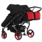 Універсальна коляска для двійні 2 в 1 Junama Diamond S-line Duo 01, чорний з червоним (JD-SL-DUO-01) - Pampik - 7