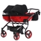 Універсальна коляска для двійні 2 в 1 Junama Diamond S-line Duo 01, чорний з червоним (JD-SL-DUO-01) - Pampik - 4