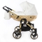 Універсальна коляска для двійні 2 в 1 Junama Mirror Satin Duo 06, білий з золотим (J-MS-DUO-06) - Pampik